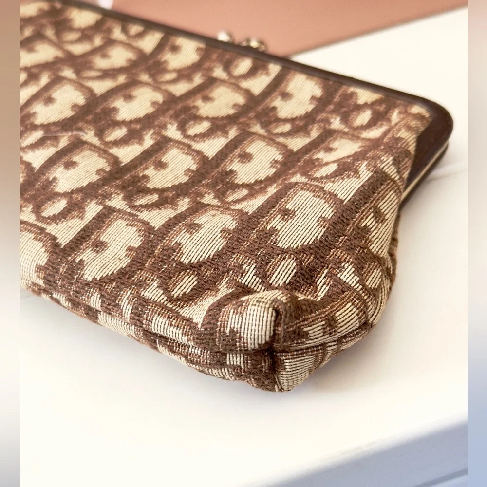 Vintage Dior Trotter Large Kisslock Card Wallet- 7.5”